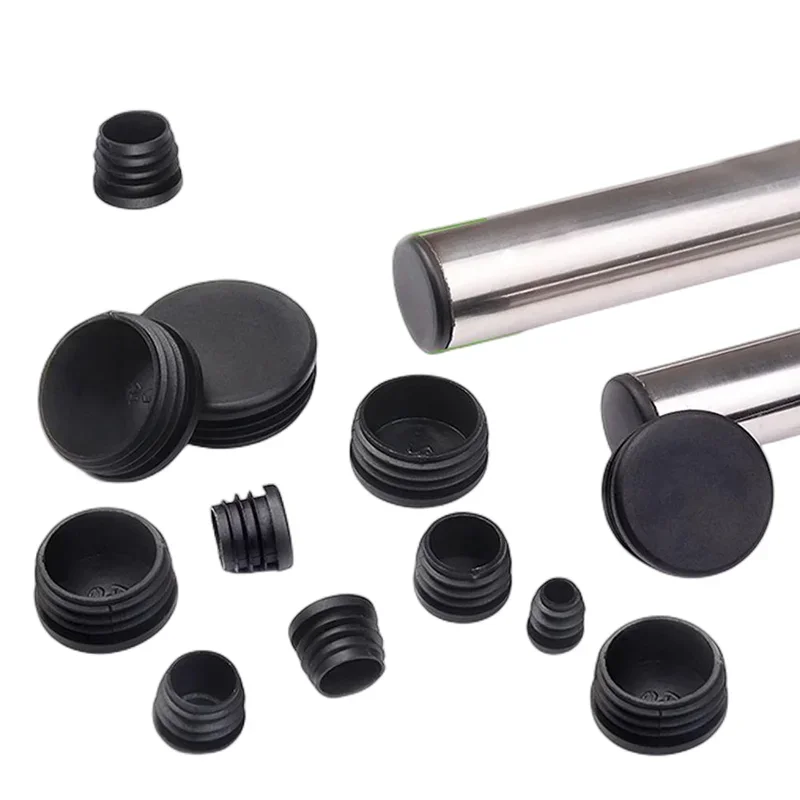 Tampas de perna de móveis com furo interno, Pés móveis, Blanking End Caps, Almofada antiderrapante, Tampas de perna de cadeira, Protetores de piso, 10-60mm