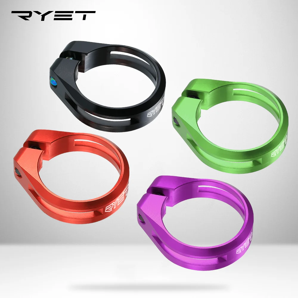 RYET Đường Xe Đạp Ghế Bài Kẹp 34.9Mm Ghế Ống AL6061 Với Titanium Vít MTB Xe Đạp Kẹp Gia Công CNC Đi Xe Đạp accessory