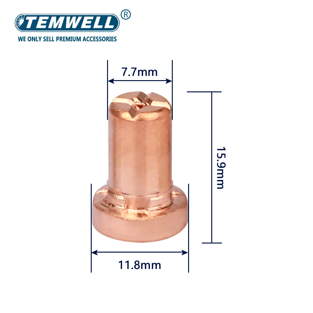 40pcs Red Copper Extended Long Plasma Cutter Tip Electrodes&Nozzles Kit  Consumable For PT31 LG40 40A Cutting Welder Torch