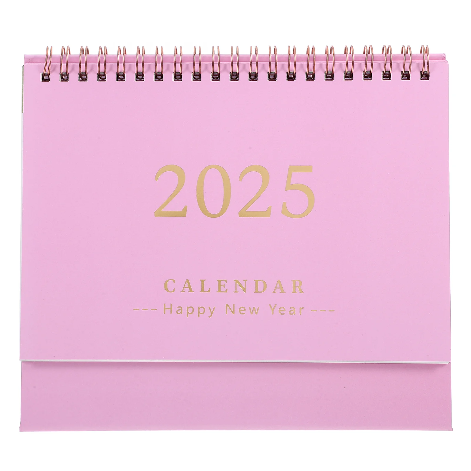 2025 Desk Calendar Decorative Month Small Spiral Digital Clock Mini 2024 Paper Office Table Decorations