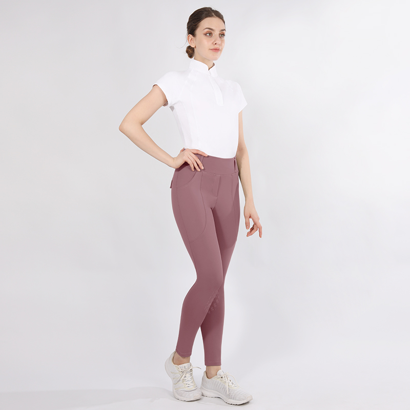 Collants d'équitation de compétition de siège complet occidental pour femmes, culotte d'équitation à poche, pantalons d'équitation, leggings équestres
