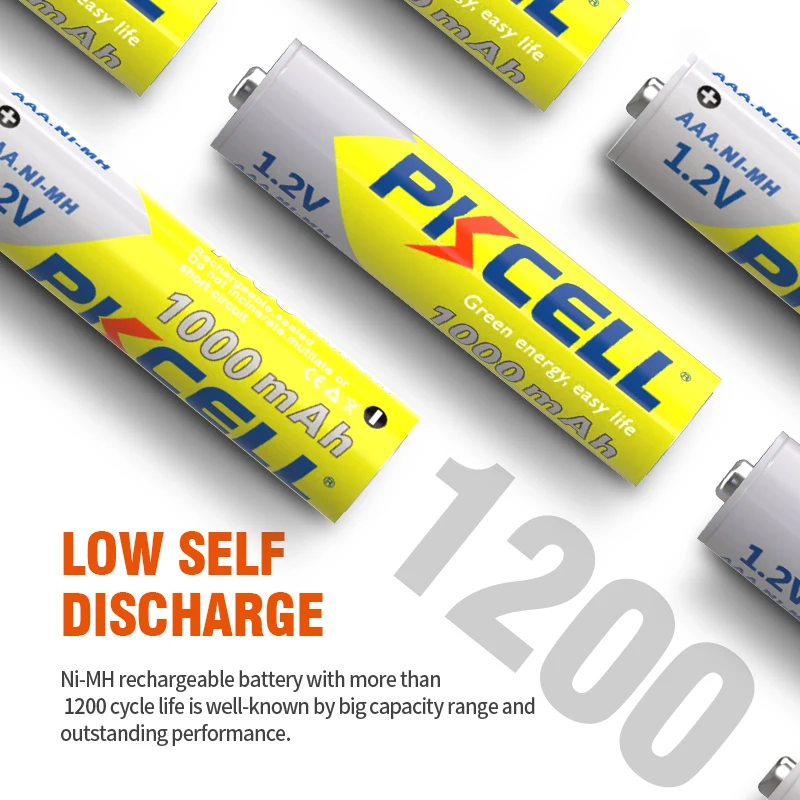 10 CHIẾC PKCELL 1.2V NI-MH AAA Pin 3A 1000MAH AAA Pin Sạc AAA NiMH pin Pin rechargea cho đèn pin đồ chơi