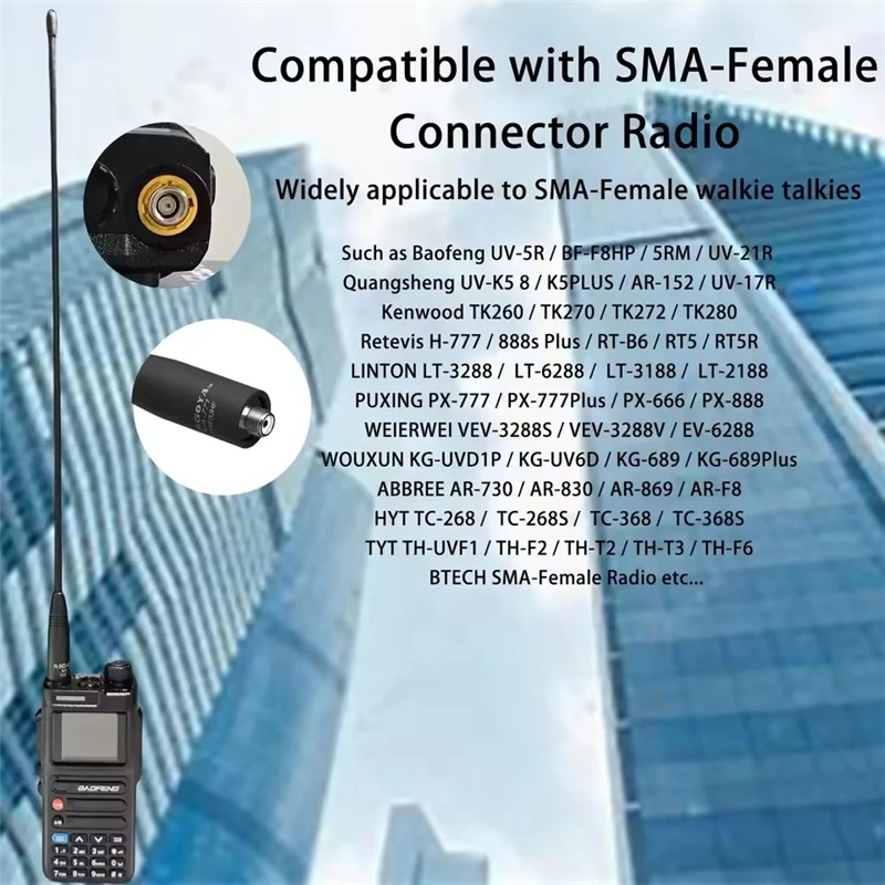 1/2/5 PCS NA-771 Weiche Peitsche Antenne Original Nagoya VHF UHF SMA-Buchse UV-K5(8) Walkie Talkie High Gain Antenne Für UV-5R Radio