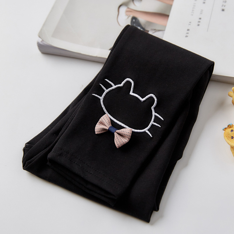 Bear leader-leggings de algodão para meninas, calças justas com cartoon de desenho animado, para crianças, primavera