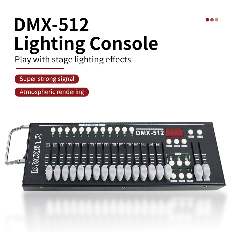 Disco dj dmx console controlador por luci da palcoscenico por controlador dmx 512 -16 dmx luz dj festa feixe de luz lavagem luz