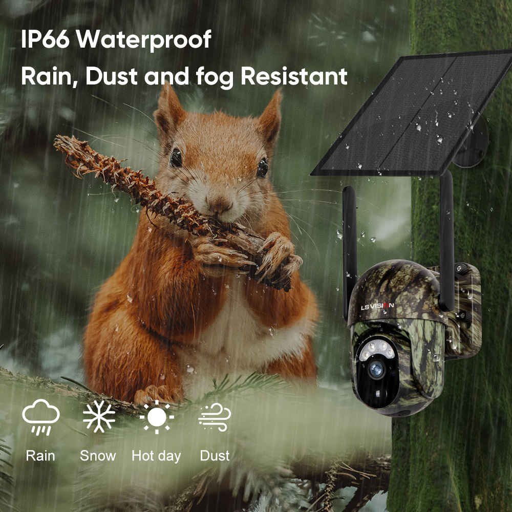 LS VISION 4G /WFII Solar Security Cameras Wireless Outdoor  2K HD Video Surveillance Color Night Vision Human/Animal Detection