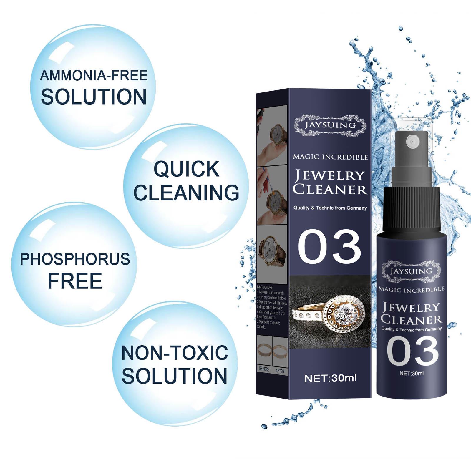 Nettoyant pour bijoux, solution TarjuvenRemover, sans tache, diamants lisses, or, liquide propre, kits de pulvérisation de polissage