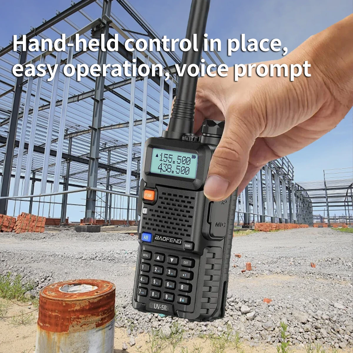 Baofeng UV 5R 8W Tri-Power Walkie Talkie 5W High Power UHF VHF Dual Band Two Way Radio Lange afstand 128CH Handheld UV 5R
