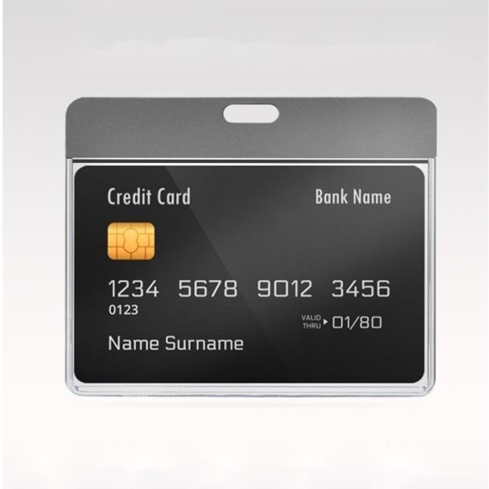 Neue Mode Id Ic Karte Abtrünnigen Abzeichen Halter Klar Abzeichen Halter Arbeit Karte Ohne Lanyard Acryl Mit Metall Material