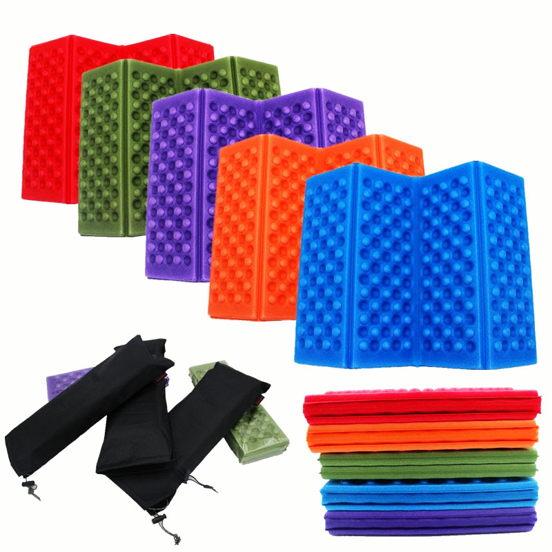 Almohadilla plegable a prueba de humedad para acampar al aire libre, cojín XPE para silla portátil, 385x275x11mm, accesorios para acampar al aire libre