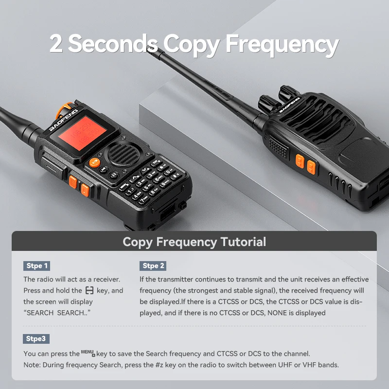 BAOFENG เครื่องรับส่งวิทยุ UV-K6, วิทยุสื่อสารแบบคลื่นความถี่เต็มรูปแบบไร้สาย Type-C ความถี่ในการคัดลอกแบบพกพาได้ไกล UHF VHF