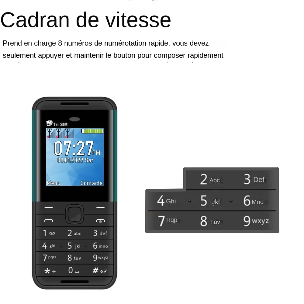 SERVO BM5310 3 carte SIM 3 veille mini téléphone portable enregistreur d'appel automatique cadran Bluetooth cadran de vitesse voix magique 1.3 "téléphone portable
