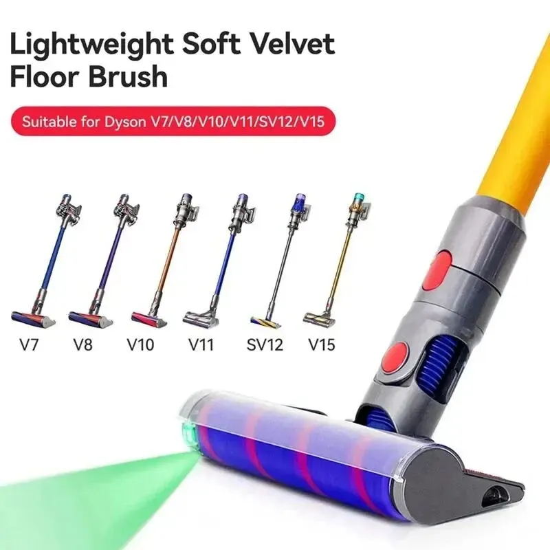 Spazzola a rullo morbido per Dyson V7 V8 V10 V11 SV12 V15 Cordless Stick Aspirapolvere Parti Attacco per pavimenti in legno