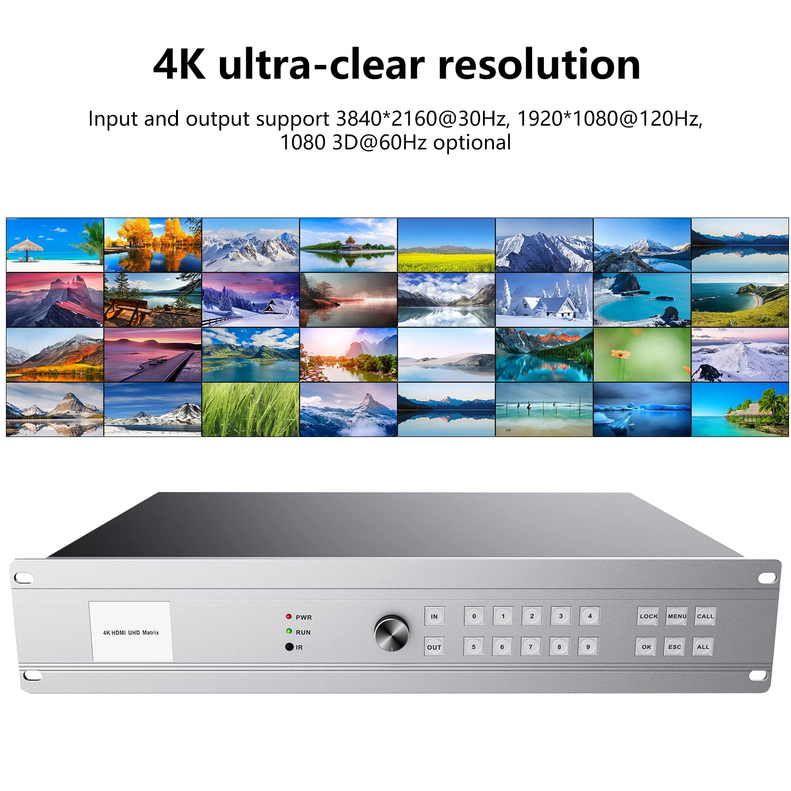 Matrix Switch 16x32 4K 30Hz 1080P 120Hz Profesional Matrix Switch Splitter For HDMI 16in 32out HDCP Blu-ray 3D WEB/Panel/Remote