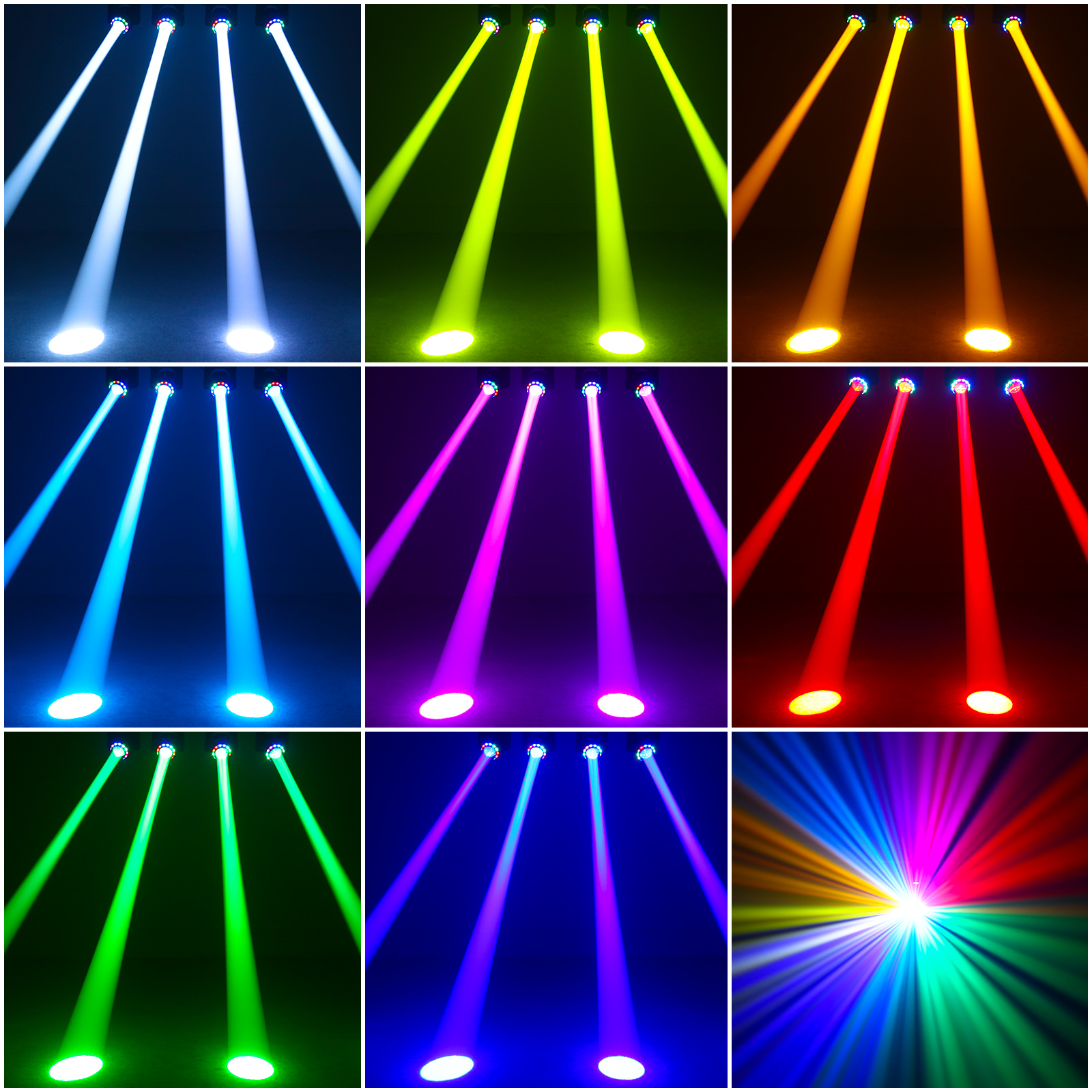 U`King 120W Moving Head Lights 10 Gobos 8 Colors LED Stage Light With Remote Control for Wedding Christmas Birthday DJ Disco KTV