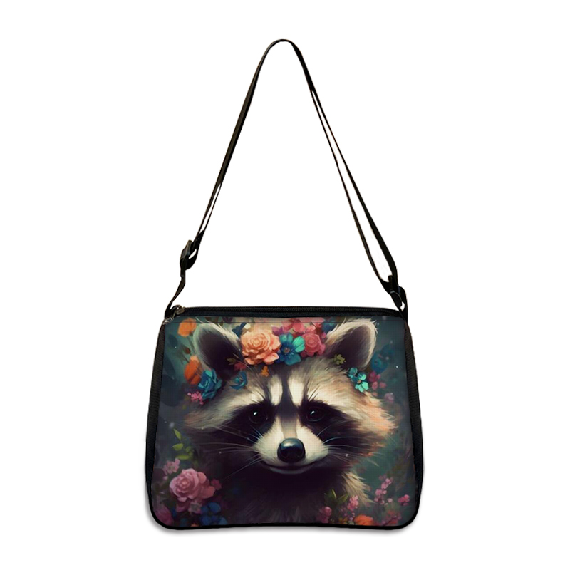 Bolsa De Ombro De Lona Para Mulheres, Tigre, Raposa, Estampa De Coruja, Kawaii Panda, Sacos Mensageiro, Bolsa De axilas, Viagem Sacos Crossbody, Presente