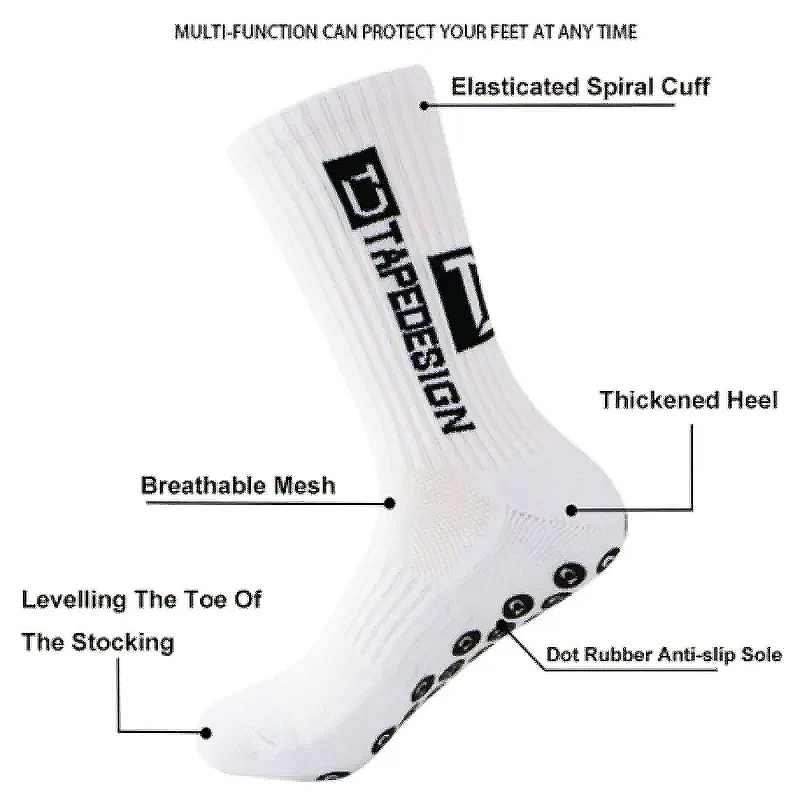 High Quality Wear-Resistant Football Socks Soft Breathable Thick Sports Socks Adhesive Anti Slip Sweat Absorbing Football Socks