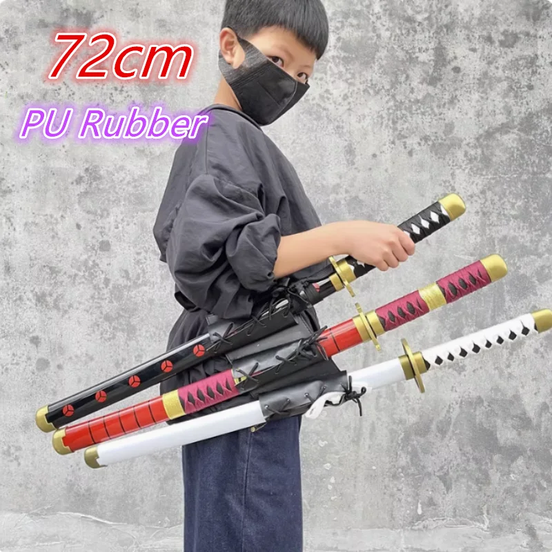 Anime Cosplay Roronoa Zoro Katana Sword PU Trafalgar Sword Law Role Playing Yuki Samurai Weapon Party toy Sword 72cm