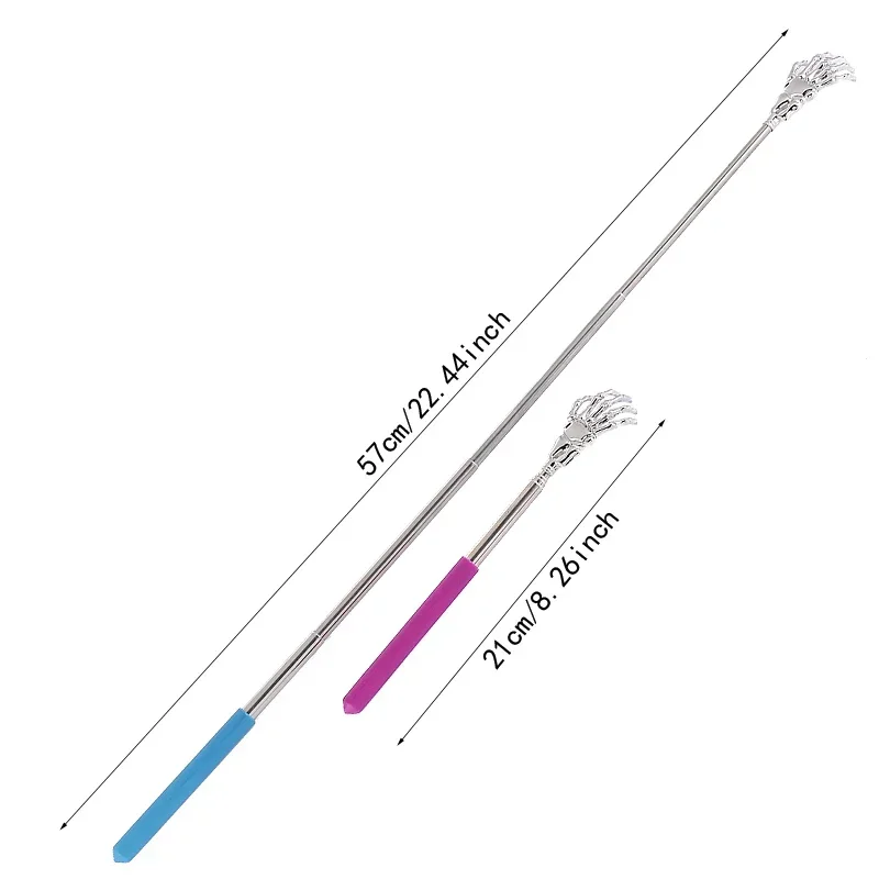 Ghost Hand สแตนเลส Telescopic Scratching Massager สแตนเลสขยาย Scratching Scratcher หัตถกรรม