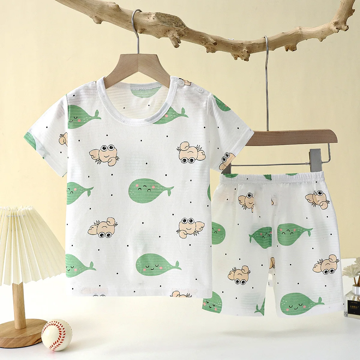 Kinder Kleidung Sommer Kurzarm Hause Nachtwäsche Kinder Sets Kinder Kleidung Junge Mädchen T-shirt shorts Baumwolle Anzug Baby