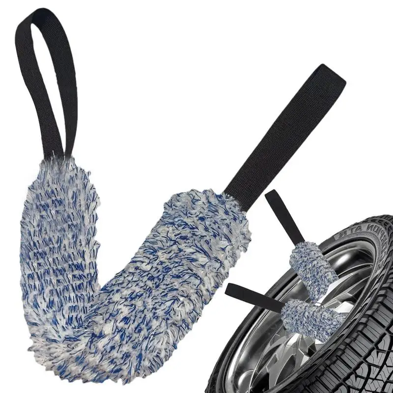 Toalla para lavar ruedas de coche, cepillo de doble cara, cinturón largo, toalla de limpieza, microfibra, Coral, felpa, rueda, cinturón, cepillo, detalle de cubo, toalla