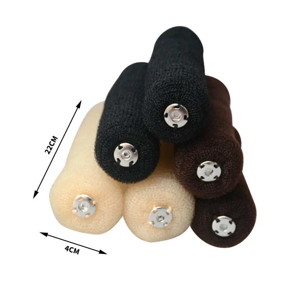 Creador de moños para el cabello a la moda, esponja mágica de espuma con forma de Donut, herramientas de peinado para el cabello con anillo grande fácil, accesorios de bandas para el cabello de poliéster elásticoдя Волос