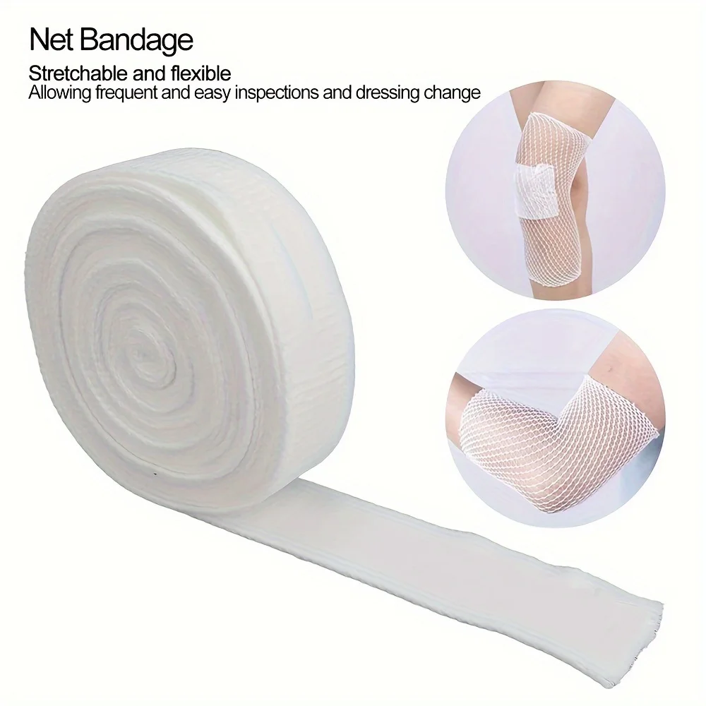 1 rollo de red elástica para vendaje de heridas, vendaje Tubular, tubo de malla, gasa Tubular, retenedor de vendaje transpirable para codo de muñeca