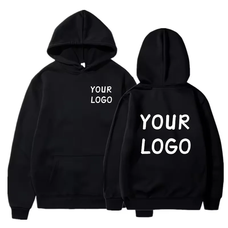 DIY niestandardowe LOGO Twojej marki mężczyźni kobiety codzienna bluza z kapturem Top jednolity kolor sweter Street osobowość bluza niestandardowe prezenty