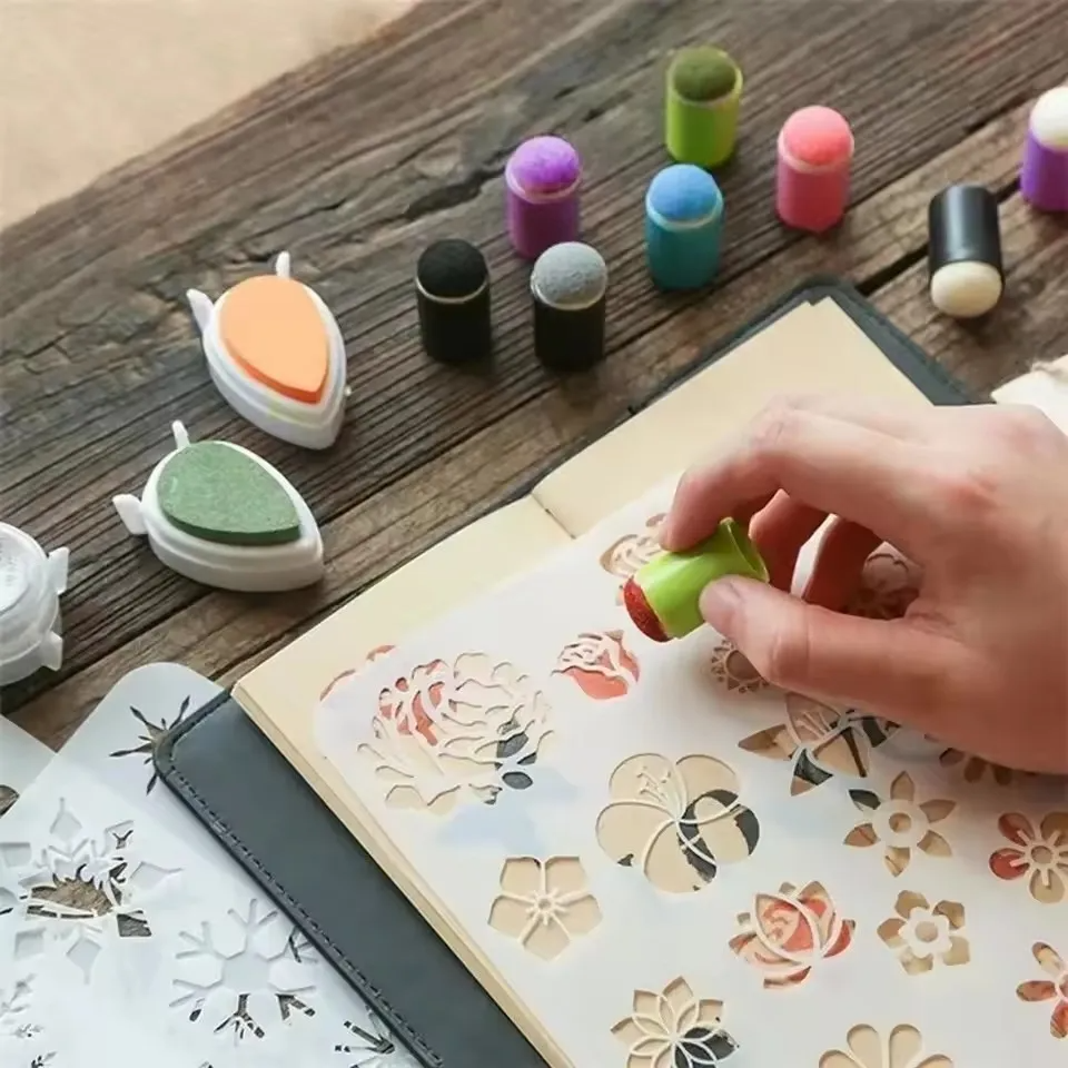 Esponja para pintar con los dedos, 10 Uds., espuma más esponjosa, aplicación de tinta, tiza, tinción, pintura artesanal, conjunt