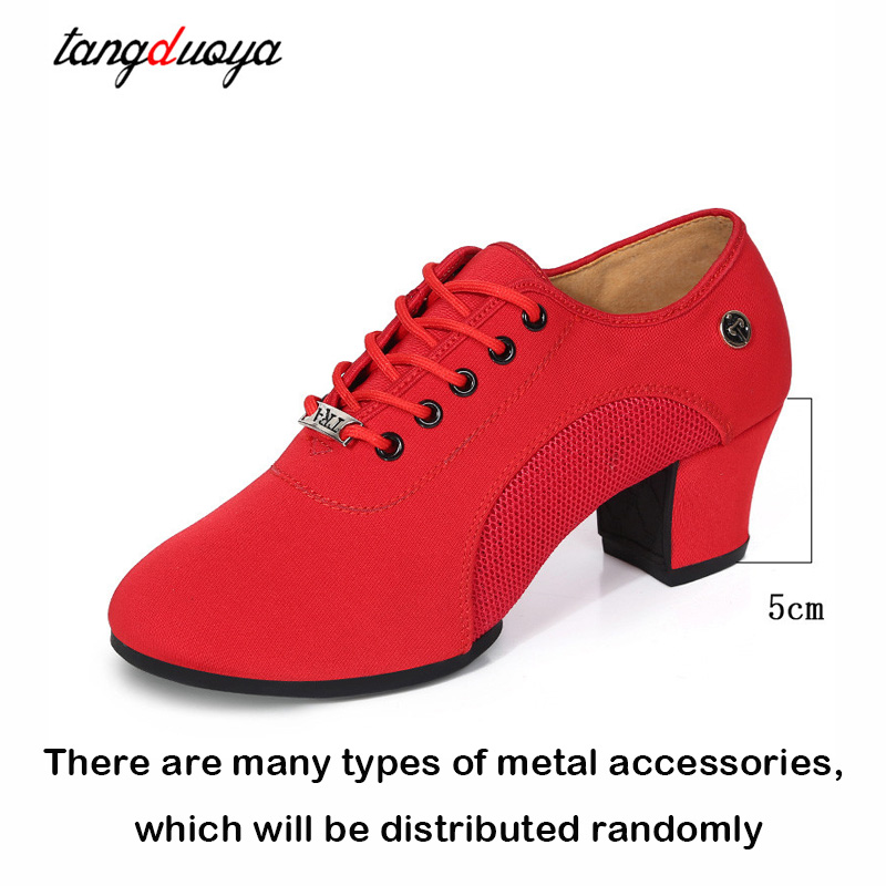 Atmungsaktive Schuhe Damen Tanzschuhe Schnürschuhe Damen Ballsaal Latein Tanzschuhe Große Größe 34-42 5cm Heels