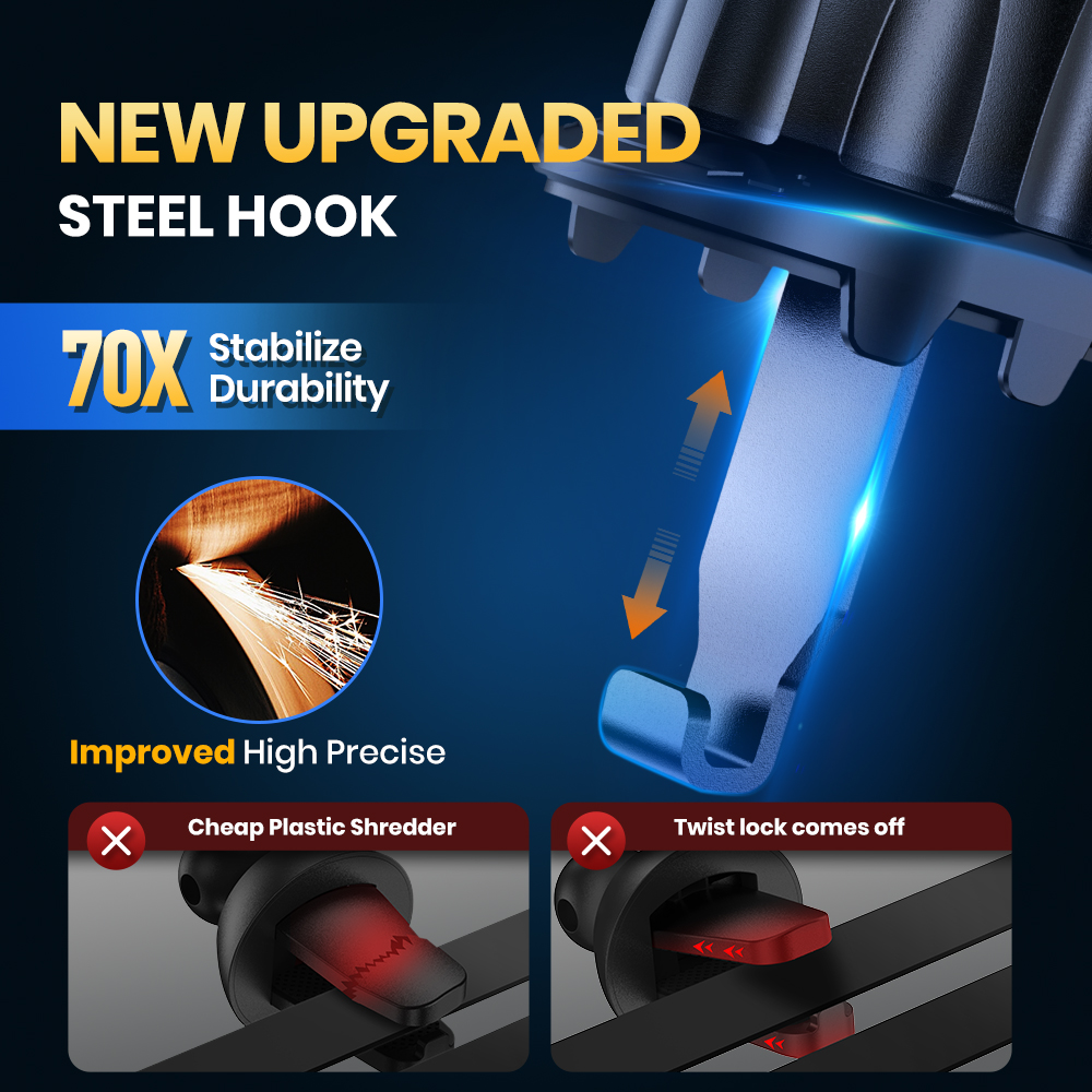 TOPK エアベントカーマウント、[大きな電話&厚いケースに優しい]携帯電話ホルダー、車用ハンズフリークランプクレードル、すべての電話用