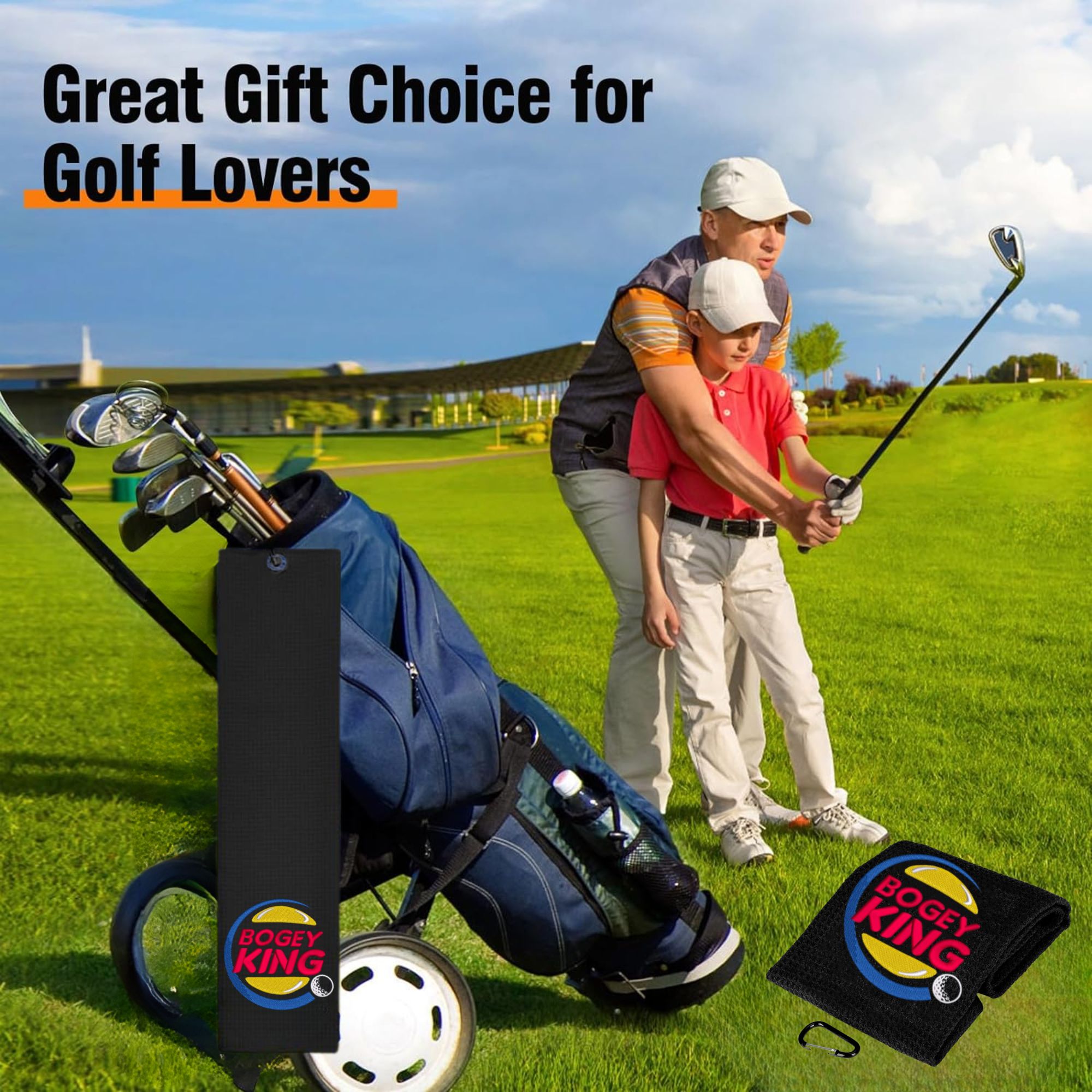 Toalha de golfe premium de microfibra engraçada, toalhas de golfe bordadas para sacos de golfe para homens e mulheres, acessórios de golfe para golfistas masculinos