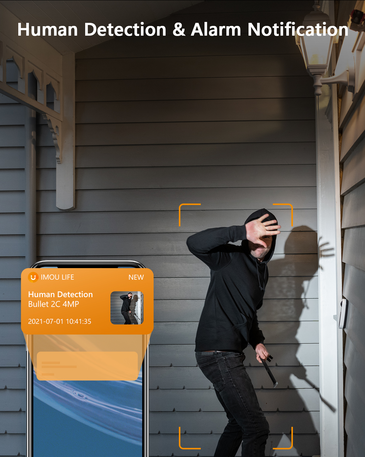 IMOU Wifi Outdoor Camera Bullet 2C 4MP 2MP Surveillance IP Camera Automatic Tracking Weatherproof AI Human Detection