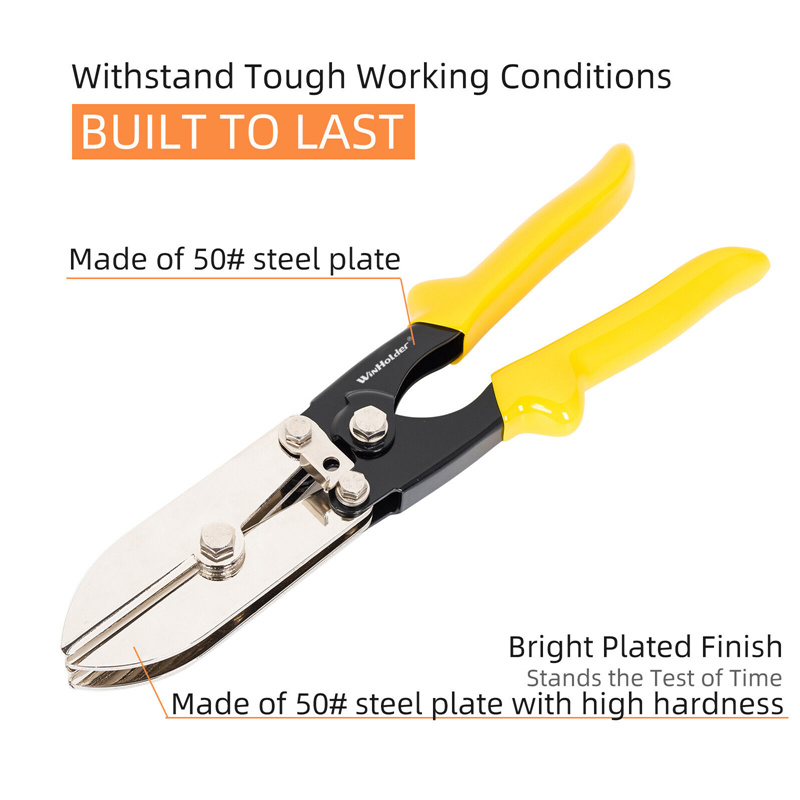 Heavy Duty 5-Blade Hand Cable Crimper Sheet Metal Hard Stainless Steel Tools For 24-28 Gauge Duct Work Stove Pipe Crimping HVAC