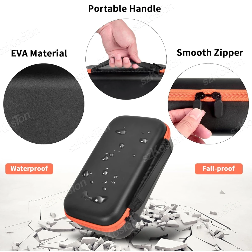 Portable Eva Wireless Microphone Storage Bag Carrying Case Compatible with JBL Wireless Two Microphone System for Trip Camping