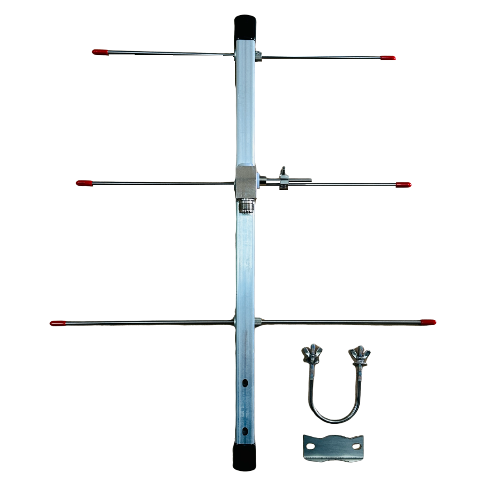 UHF-Yagi-Antenne, hohe Verstärkung, 3 Elemente, HAM-Radio, abnehmbar und tragbar, verstellbar 420–450 MHz