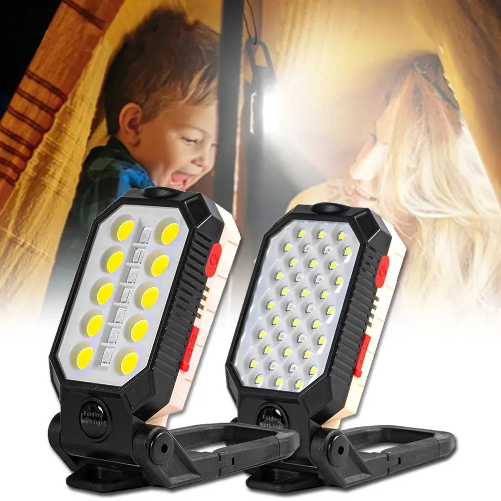 Multifunktions-Arbeitslicht, Flutlicht, blendende Taschenlampe, eingebaute Batterie, magnetische Saugleistung, Anzeige, Autoreparatur, Notfalllampen