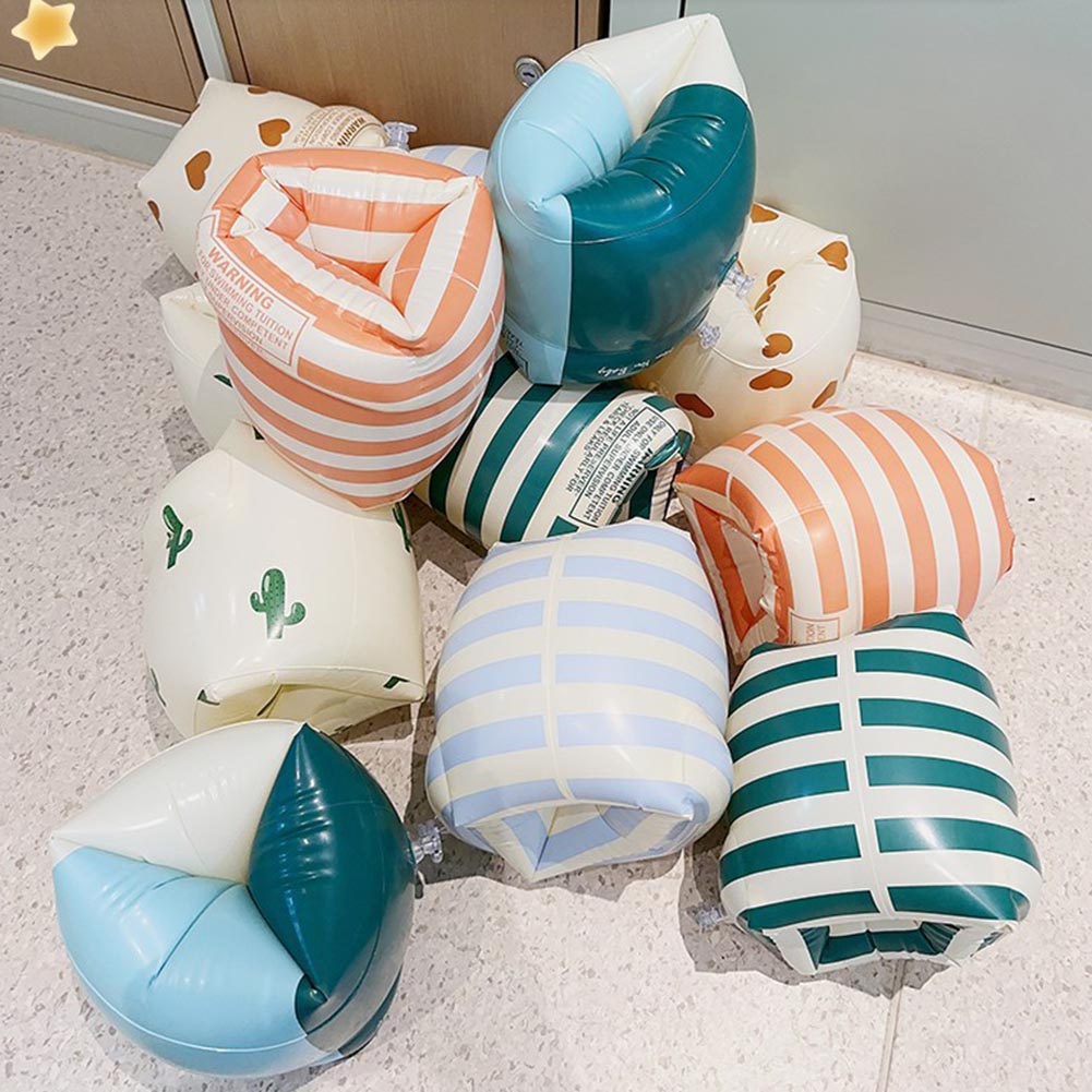 1 คู่ Inflatable ว่ายน้ําแหวนแบบพกพาวงกลมลอยแขนแขนแหวนสระว่ายน้ําทุ่น Armbands สําหรับสระว่ายน้ํา Floaters