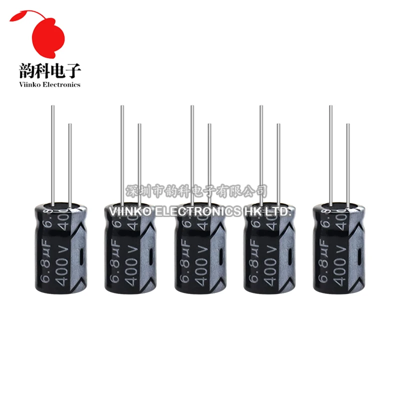5 uds 400V condensador electrolítico de aluminio 1UF 2,2UF 3,3UF 4,7UF 6,8UF 10UF 15UF 22UF 33UF 47UF 68UF 82UF 100UF 120UF 150UF