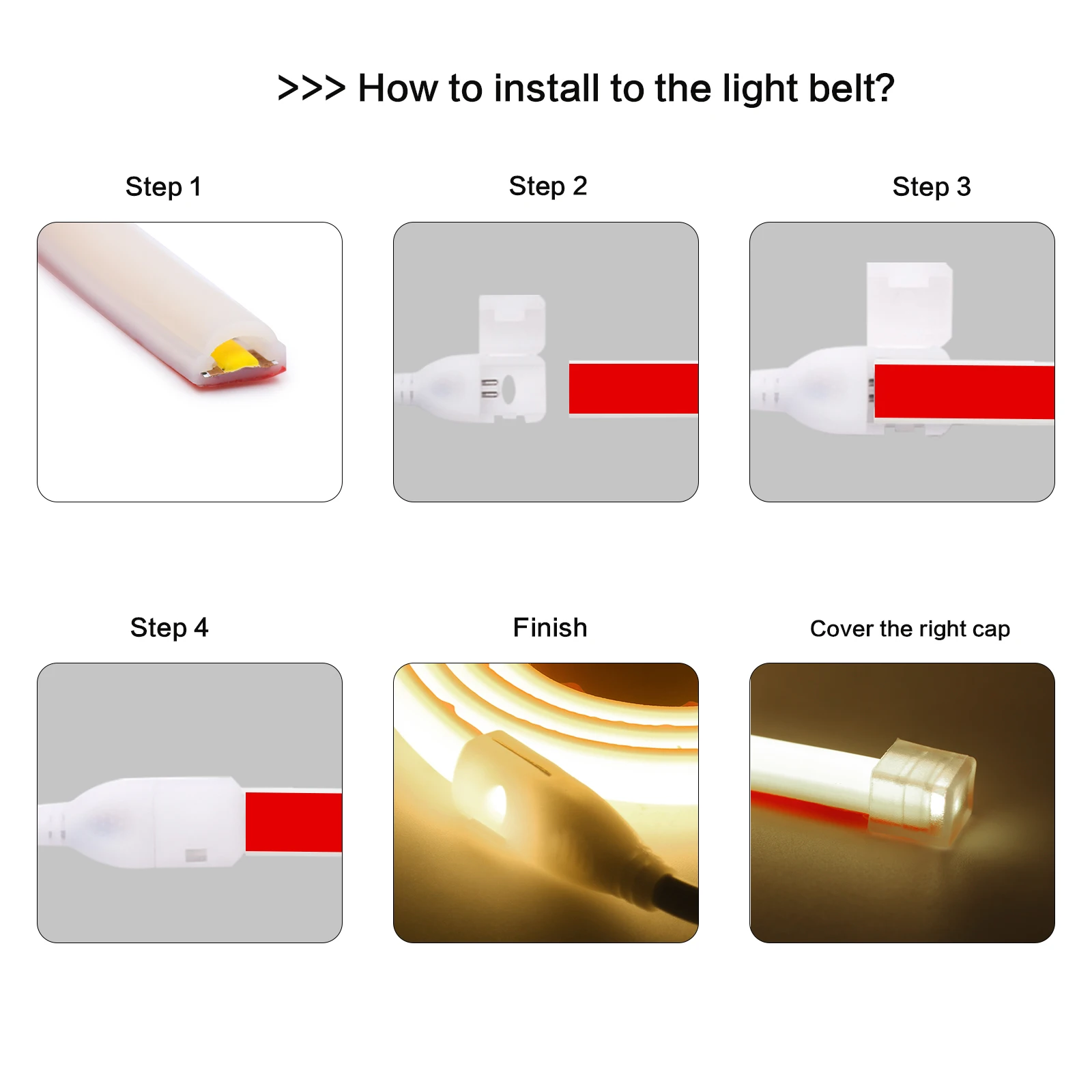 220V 230V COB LED Strip EU/UK Power Plug Switch/Dimmer Plug For 10MM Width COB LED Strip Light