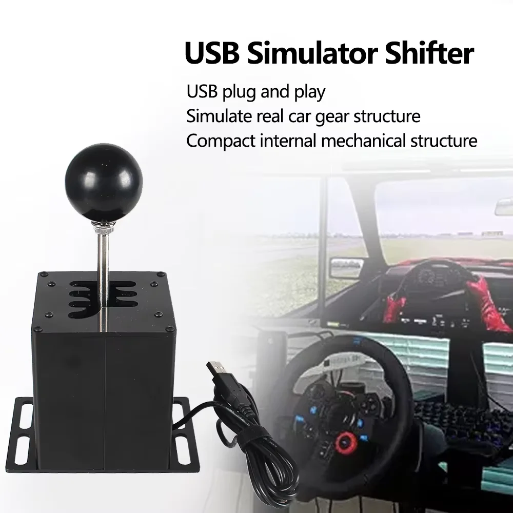 Pc usb h gear shifter para logitech g27 g29 g25 g920 para ets2 simracing jogo de corrida para thrustmaster t300rs/gt botão de mudança