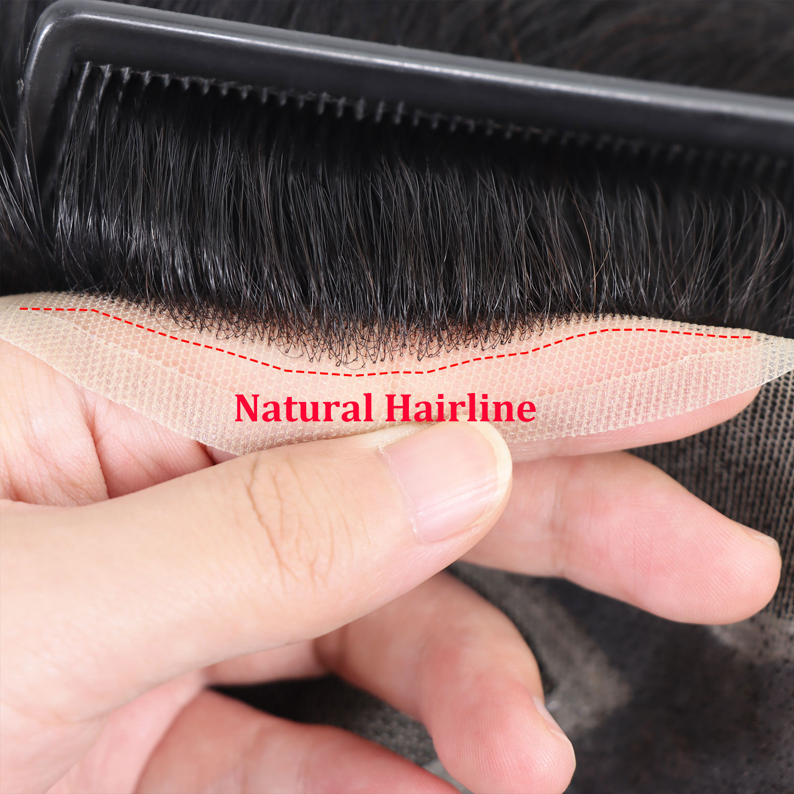 6*8/ 6*9/ 7*10/8*10 dentelle avec toupet en polyuréthane hommes respirant français dentelle avant hommes perruque cheveux humains toupet hommes systèmes de remplacement