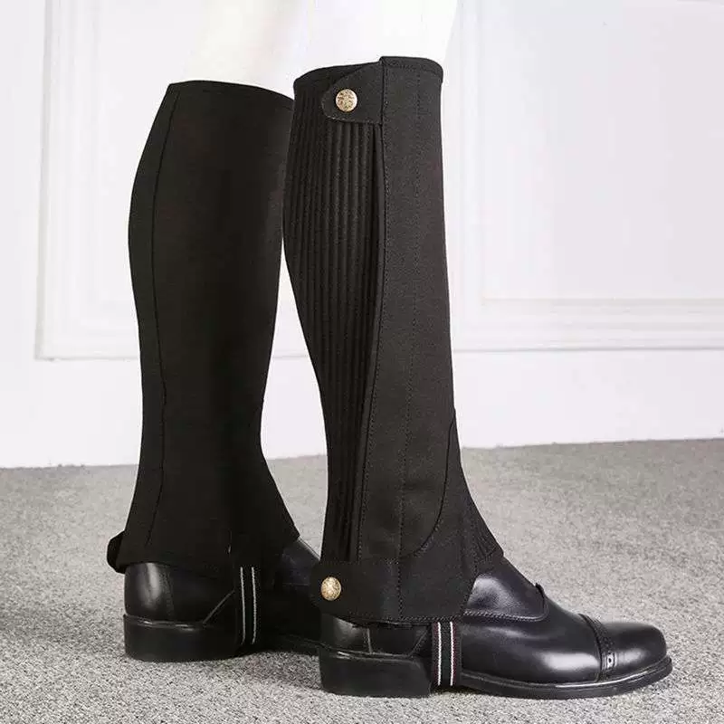 Polaina equestre de microfibra, meia chaps, durável, botas de equitação, capa para adultos e crianças, guarda de pernas, equipamento de equitação