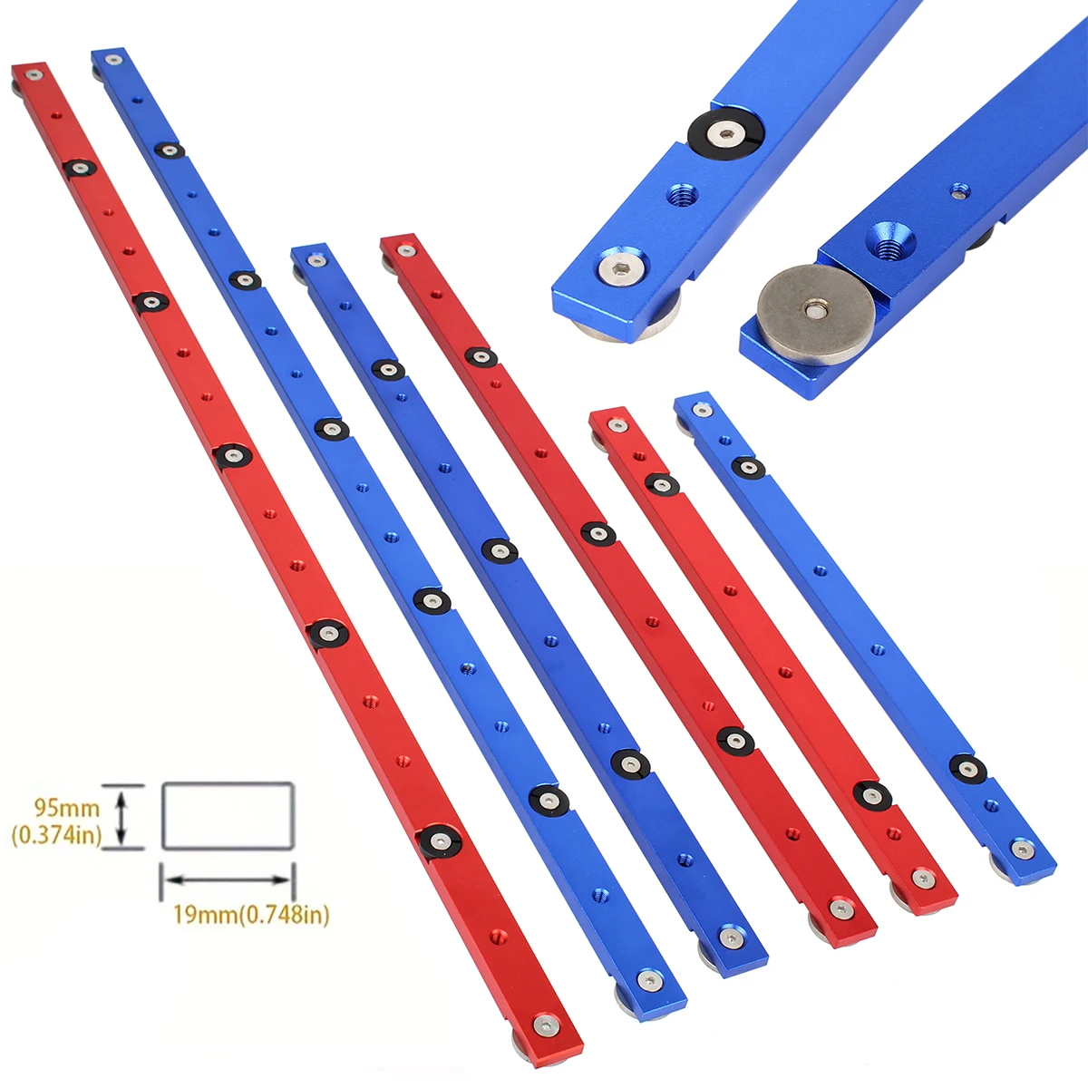 1Pc T-tracks Slot Miter Bar Slider Table Saw Aluminium Alloy Miter Gauge Rod Woodworking Tool Carpenter DIY Workbenches