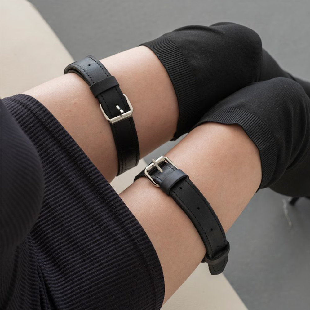1 paar zwarte mode jarretellegordel voor vrouwen meisje JK Japanse stijl verstelbare bandjes dij riem been bretels accessoires