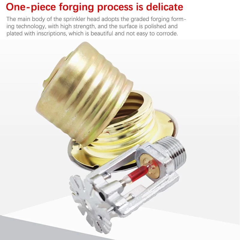 1PC 68 Degrees Pendent for Fire Extinguishing System Protection Sprinkler Head Pendent Sprinklers Side Hidden Fire Sprinkler
