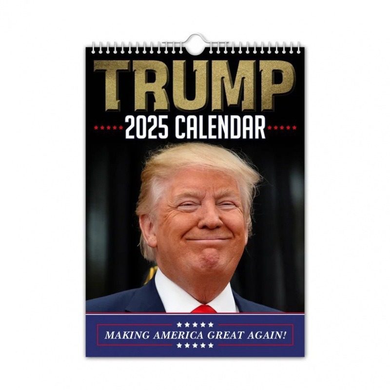 Calendario de pared 2025 Calendario de pared divertido Trump