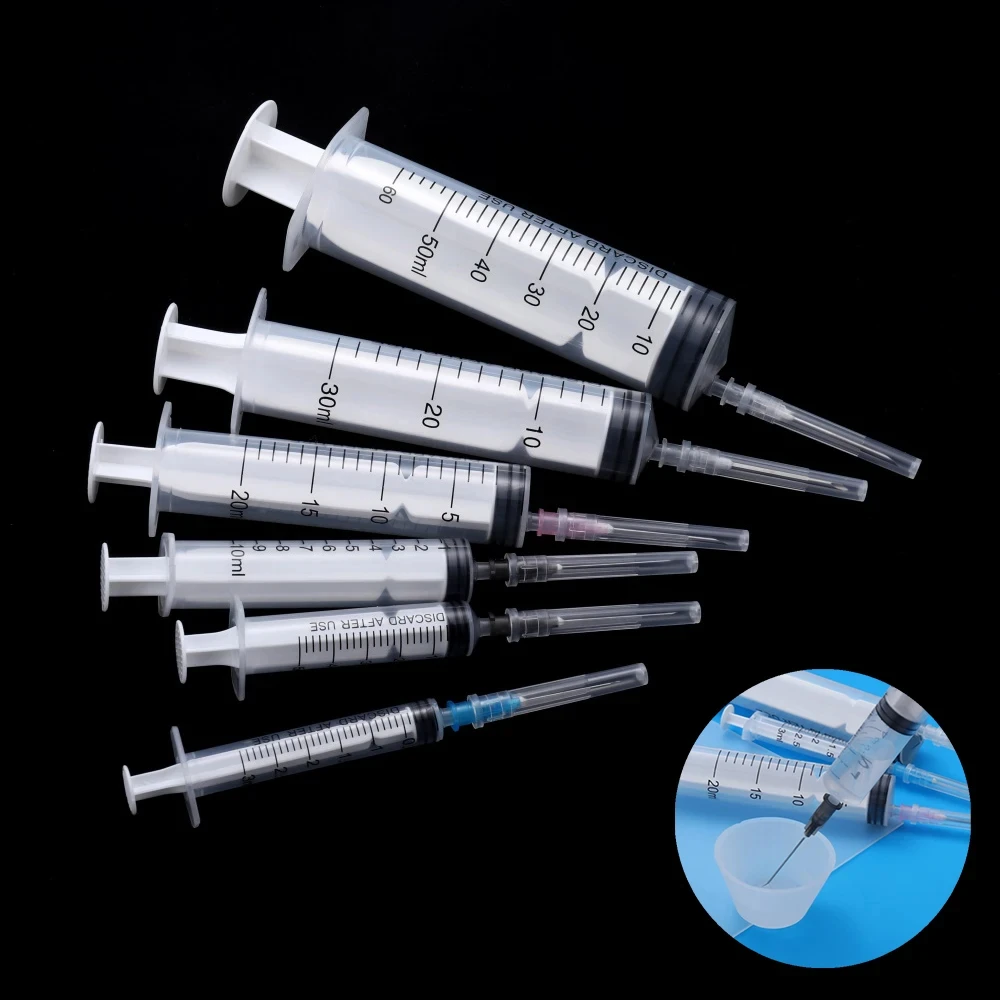 1 szt. 3-60 ml strzykawka z żywicą epoksydową z igłami do dozowania do biżuterii DIY Formy z żywicy Charms Pipety do wtrysku cieczy Narzędzia