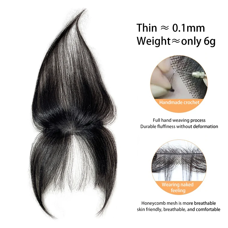 ที่คลุมผมหน้าม้าแบบฝรั่งเศส3D เส้นผมมนุษย์แท้ขนาด25ซม. สีเทาเพิ่มวอลลุ่มสำหรับการต่อผมที่บางลง
