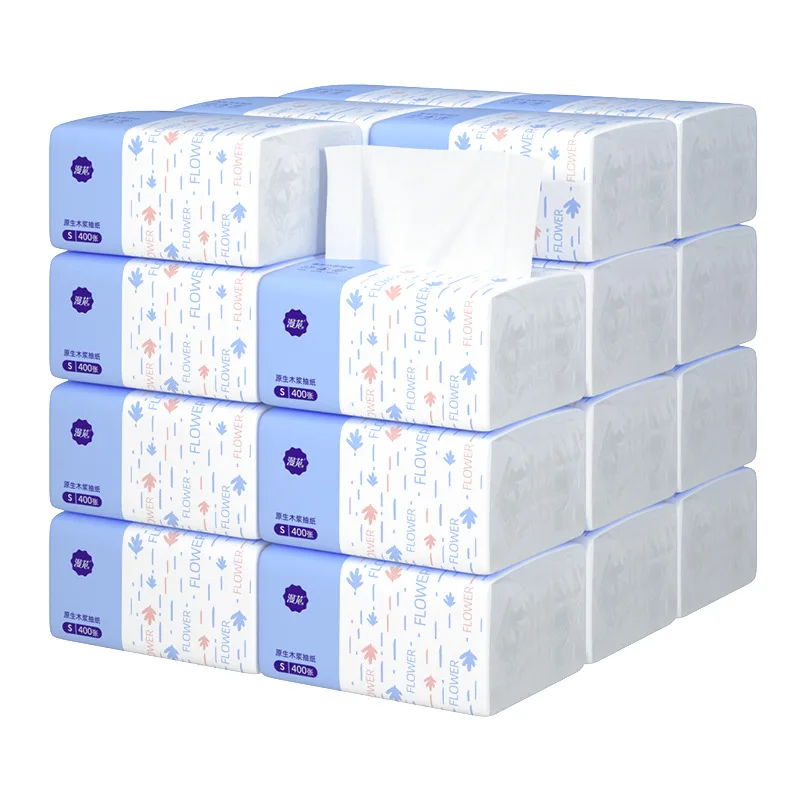 1 pack/400 sheets Paper towels virgin wood pulp paper five-layer thickened napkins facial tissue factory wholesale drop shipping